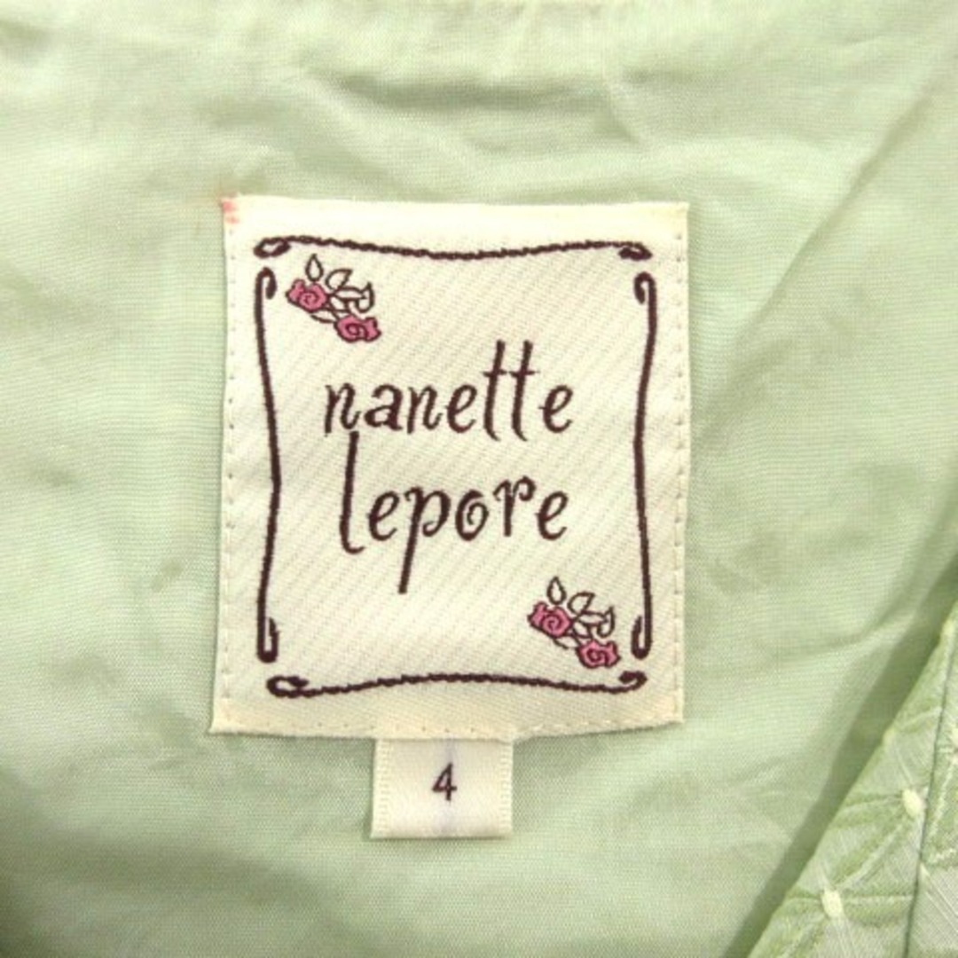 Nanette Lepore(ナネットレポー)のナネットレポー 半袖 ジャケット ワンピース 2点セット 総柄 約XL ■052 レディースのジャケット/アウター(その他)の商品写真