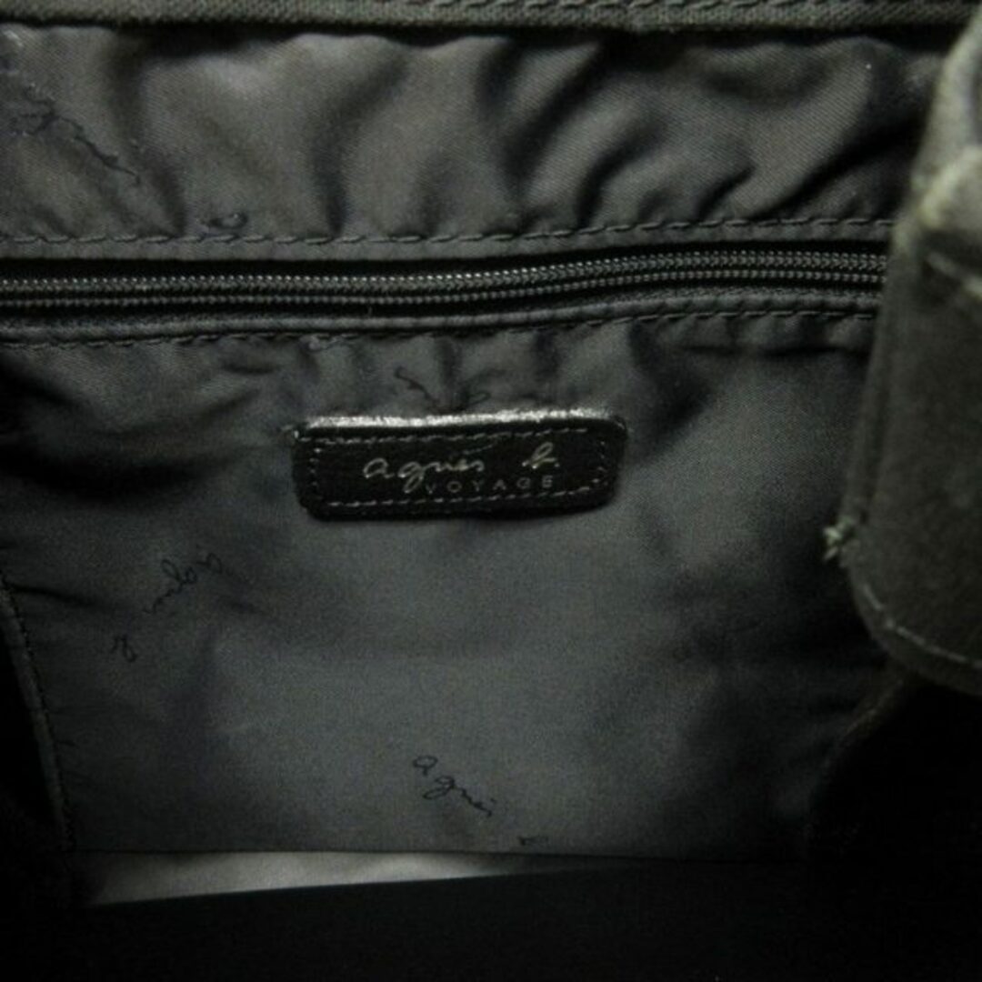 agnes b.(アニエスベー)のアニエスベー ショルダーバッグ 巾着 キャンバス 切替 レザー コンチョ 装飾 レディースのバッグ(ショルダーバッグ)の商品写真