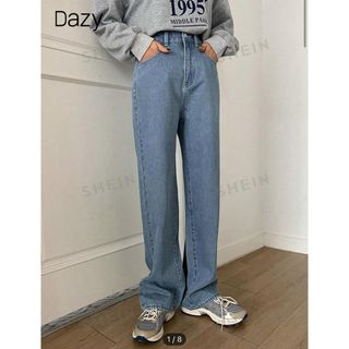 シーイン(SHEIN)のDAZY デニムパンツ スラントポケット ボーイフレンド風(デニム/ジーンズ)