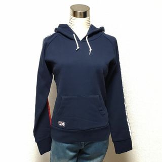 FILA - FILA フィラ レディース ネイビー フード付きパーカー LADY FILA 