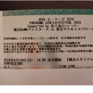 ヨコハマディーエヌエーベイスターズ(横浜DeNAベイスターズ)の2024.4.14（日）横浜スタジアム　通路側(野球)