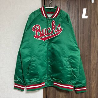 MITCHELL & NESS - ¥ellow Bucks着用 Mitchell&Ness スタジャン グリーン