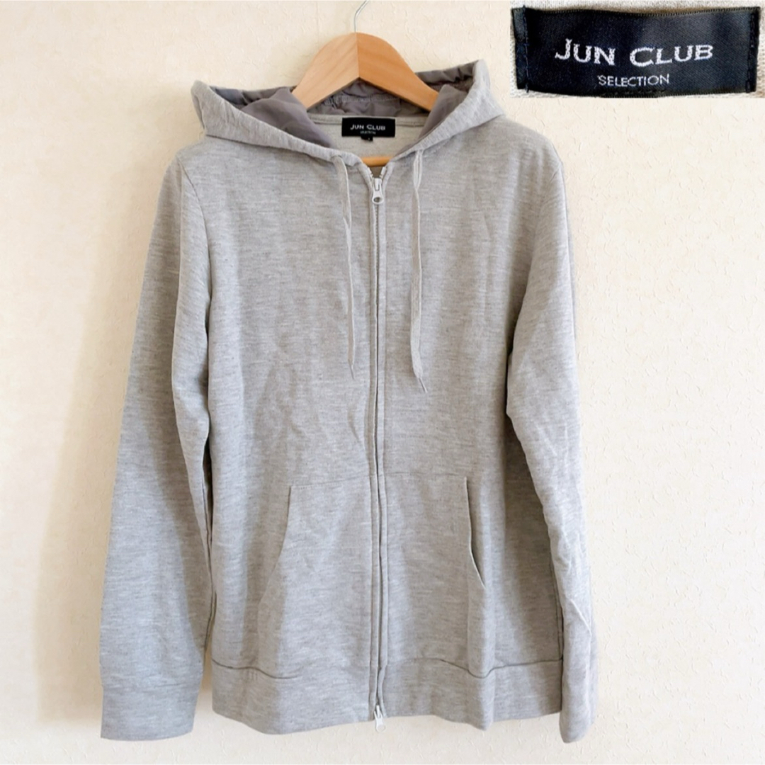 JUNCLUB(ジュンクラブ)のJUN CLUB パーカー ジップアップ グレー メンズ M メンズのトップス(パーカー)の商品写真