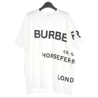 バーバリー(BURBERRY)のバーバリー 23SS ホースフェリープリント オーバーサイズ Tシャツ M 白(Tシャツ/カットソー(半袖/袖なし))