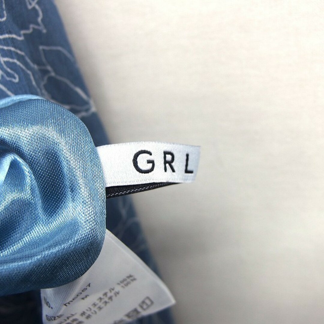 GRL(グレイル)のグレイル GRL ワンピース フレア ロング マキシ丈 花柄 シャーリング加工 レディースのワンピース(ロングワンピース/マキシワンピース)の商品写真