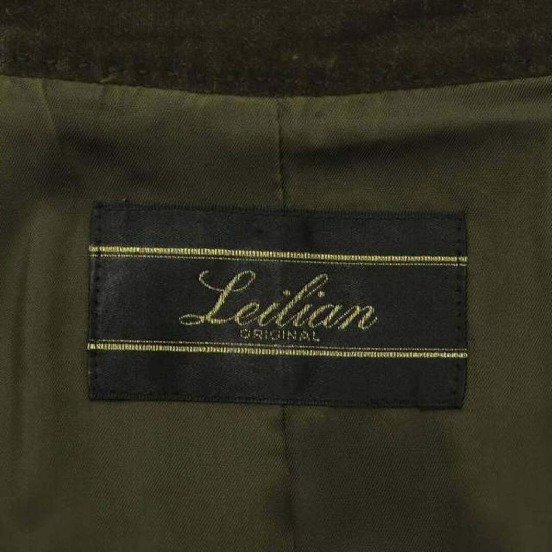leilian(レリアン)のレリアン ダブル ベロアジャケット シルク混 13+ XL カーキ レディースのジャケット/アウター(その他)の商品写真
