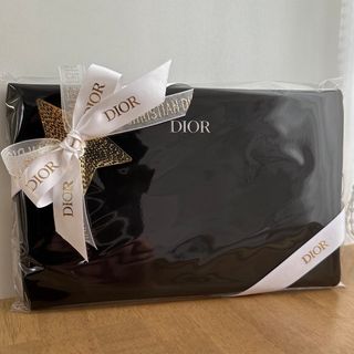 ブラッククラッチバッグ DIOR レザー調 ニュールックエディション 千鳥柄