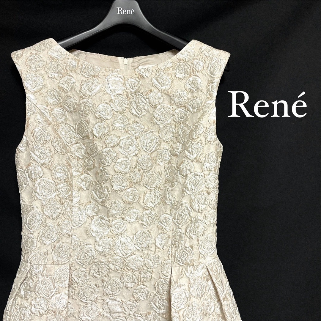 René(ルネ)の★美品・ほぼ未使用★ ルネ Rene TISSUE MADE IN ITALY  レディースのワンピース(ひざ丈ワンピース)の商品写真