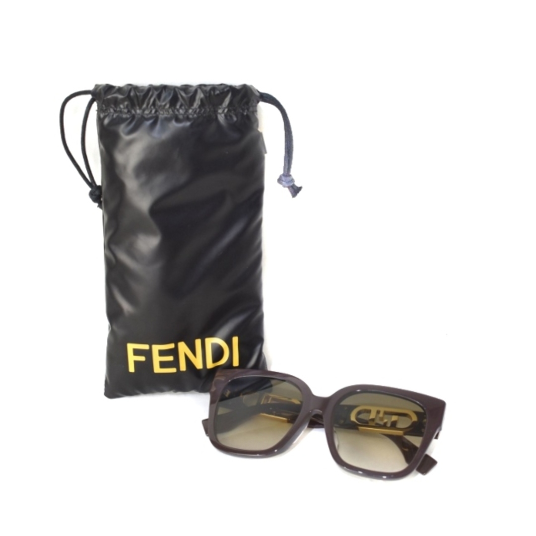 FENDI(フェンディ)のFENDI FFロゴ サングラス アイウェア ウェリントン 茶 FE40063F レディースのファッション小物(サングラス/メガネ)の商品写真