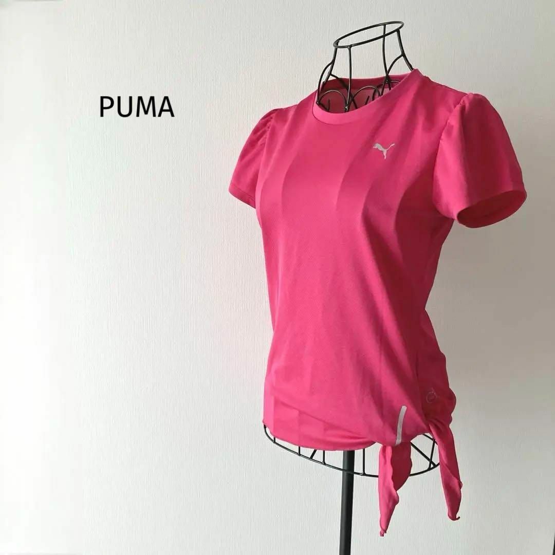 PUMA(プーマ)のプーマ　PUMA　Tシャツ　トレーニングウェア　S　ロゴ　リボン　ジム　ヨガ スポーツ/アウトドアのランニング(ウェア)の商品写真