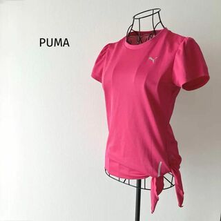 プーマ(PUMA)のプーマ　PUMA　Tシャツ　トレーニングウェア　S　ロゴ　リボン　ジム　ヨガ(ウェア)