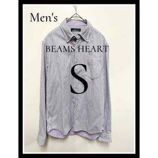 ビームス(BEAMS)のBEAMS HEART  ビームスハート　メンズ　ストライプ長袖シャツ　古着(シャツ/ブラウス(長袖/七分))