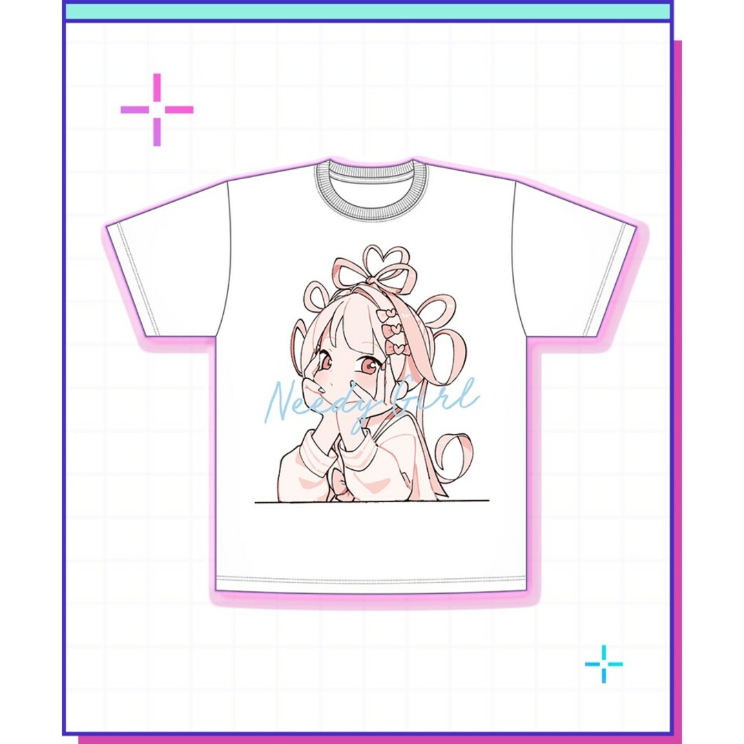 NEEDY GIRL OVERDOSE　超てんちゃんのチラ見Tシャツ エンタメ/ホビーのおもちゃ/ぬいぐるみ(キャラクターグッズ)の商品写真