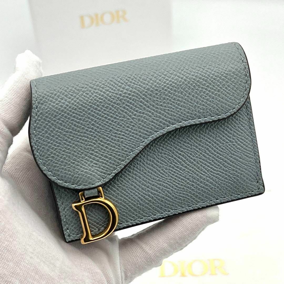 Christian Dior(クリスチャンディオール)の⭐️鑑定済⭐️ディオール レザー サドル コンパクトウォレット 三つ折り財布 レディースのファッション小物(財布)の商品写真