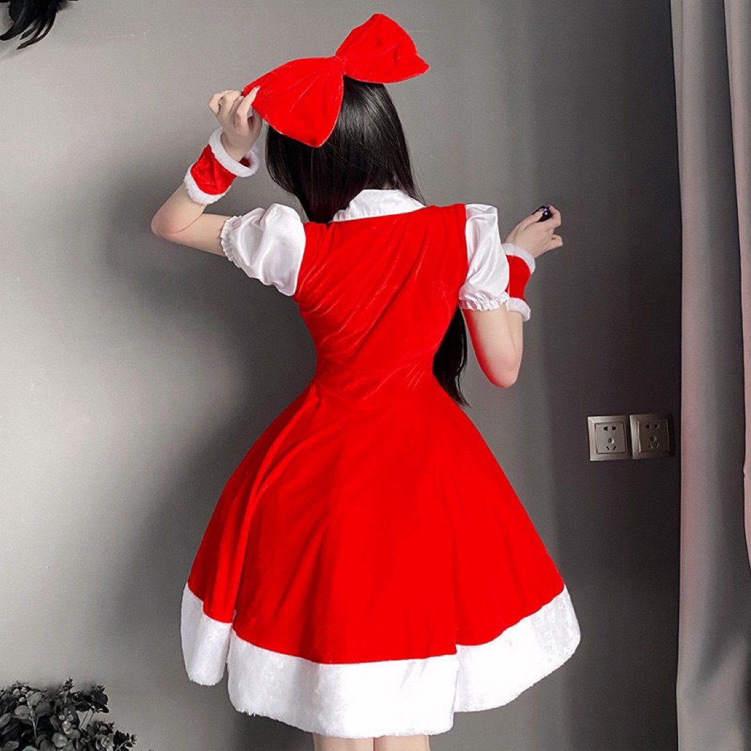 サンタクロース衣装 レディース クリスマス コスプレ コスチューム 衣装 サンタ エンタメ/ホビーのコスプレ(衣装)の商品写真