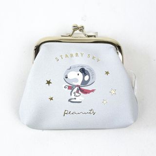 スヌーピー(SNOOPY)のスヌーピー アストロ がま口ポーチ グレー 財布 小物入れ SNOOPY(ボディバッグ/ウエストポーチ)