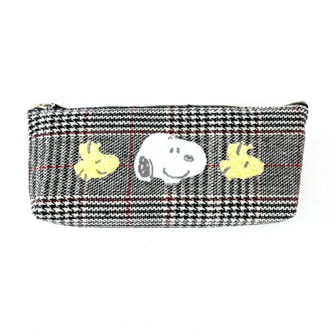 SNOOPY(スヌーピー)のスヌーピー チェックサガラ シンプルペンポーチ 文具 SNOOPY レディースのバッグ(ボディバッグ/ウエストポーチ)の商品写真