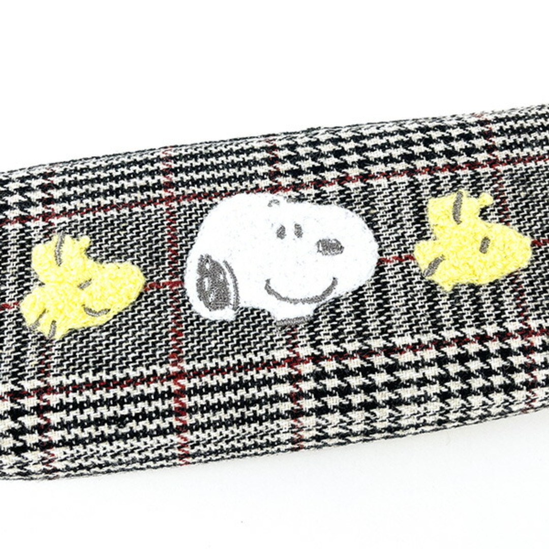 SNOOPY(スヌーピー)のスヌーピー チェックサガラ シンプルペンポーチ 文具 SNOOPY レディースのバッグ(ボディバッグ/ウエストポーチ)の商品写真
