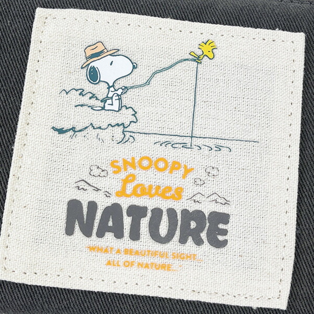 SNOOPY(スヌーピー)のスヌーピー Loves  NATURE 3フラットポーチ チャコールグレー 小物入れ コスメ SNOOPY レディースのバッグ(ボディバッグ/ウエストポーチ)の商品写真