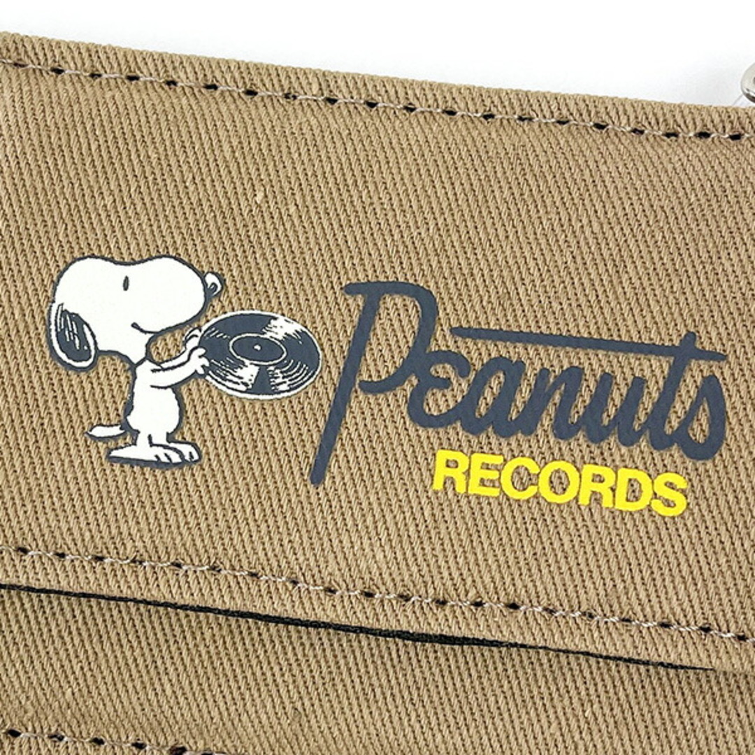 SNOOPY(スヌーピー)のスヌーピー PEANUTS RECORDS パス＆コインケース ベージュ ICカード 財布 レディースのファッション小物(パスケース/IDカードホルダー)の商品写真