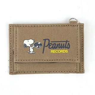 スヌーピー(SNOOPY)のスヌーピー PEANUTS RECORDS パス＆コインケース ベージュ ICカード 財布(パスケース/IDカードホルダー)