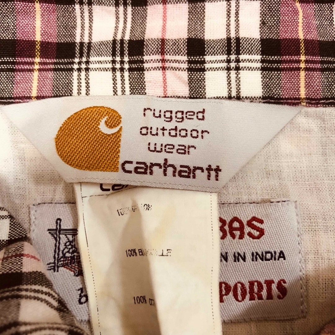 carhartt(カーハート)のCarhartt カーハート マドラスチェックシャツ フロントジップ Mサイズ レディースのトップス(シャツ/ブラウス(長袖/七分))の商品写真