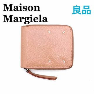 マルタンマルジェラ(Maison Martin Margiela)のメゾンマルジェラ レザー 4ステッチ ジップ 二つ折り財布　レディース折りたたみ(財布)