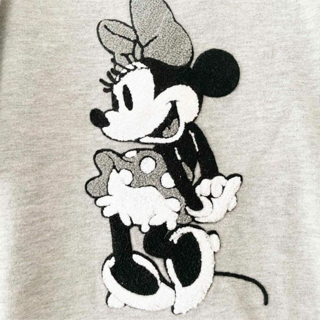 ミニーマウス(ミニーマウス)のディズニーDisneyミニーマウス　スウェットTシャツ　半袖　グレー系　Mサイズ レディースのトップス(トレーナー/スウェット)の商品写真