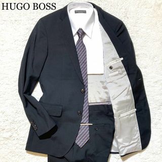 ヒューゴボス(HUGO BOSS)の【未使用級】ヒューゴボス スーツ セットアップ ブラック 黒 総裏 44 S(その他)