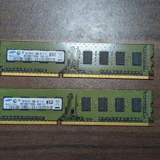 サムスン(SAMSUNG)のSAMSUNG 1Rx8 PC3-10600U 2GB 2枚組 DDR3 メモリ(PCパーツ)