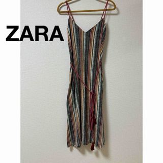 ザラ(ZARA)のZARA 　リゾートワンピ　ワンピース　ビーチ　リゾート　カラフル　オレンジ　(ロングワンピース/マキシワンピース)