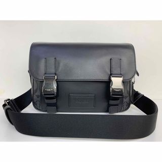 コーチ(COACH)の極美品★ コーチ メンズ COACH トラック シグネチャー ショルダーバッグ(ショルダーバッグ)