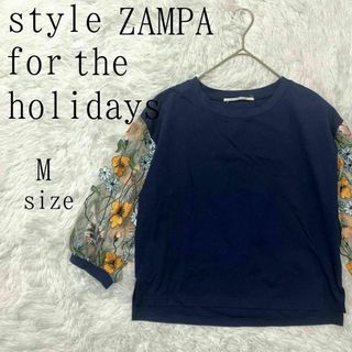 style ZAMPA for the holiday 花柄刺繍袖トップス(Tシャツ(長袖/七分))