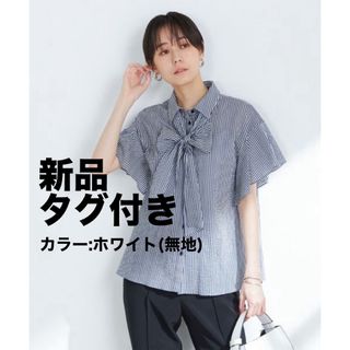 ノーリーズ(NOLLEY'S)の【新品タグ付】NOLLEY’S ラッフルリボンブラウス(シャツ/ブラウス(半袖/袖なし))