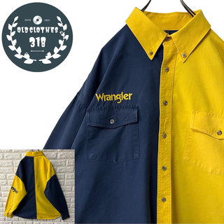 【WRANGLER】90s ラングラー BDシャツ 希少! クレイジーパターン
