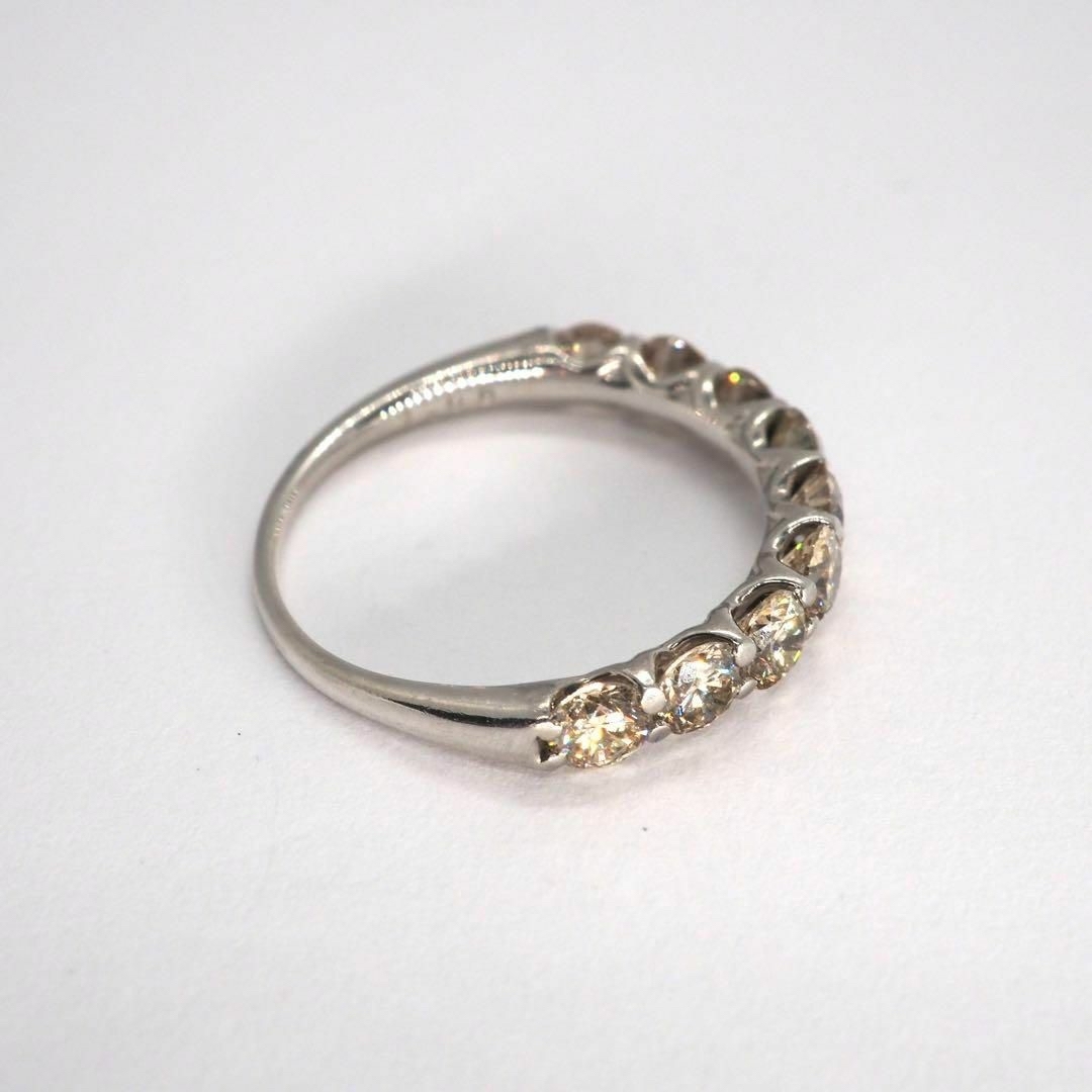 【ノーブランド】PT900 1.08ct ダイヤモンド ハーフエタニティ リング レディースのアクセサリー(リング(指輪))の商品写真