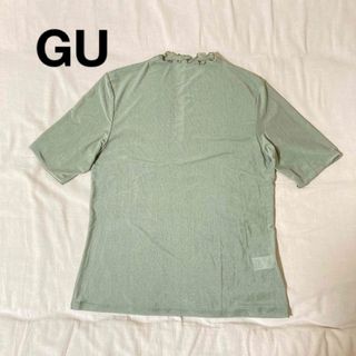 GU - GU（ジーユー）シアー Tシャツ 5分袖 オリーブ S