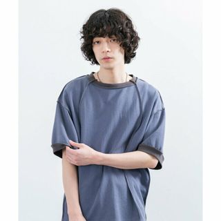 ジュンレッド(JUNRED)の【ブルー系（45）】リバースTシャツ(カットソー(長袖/七分))