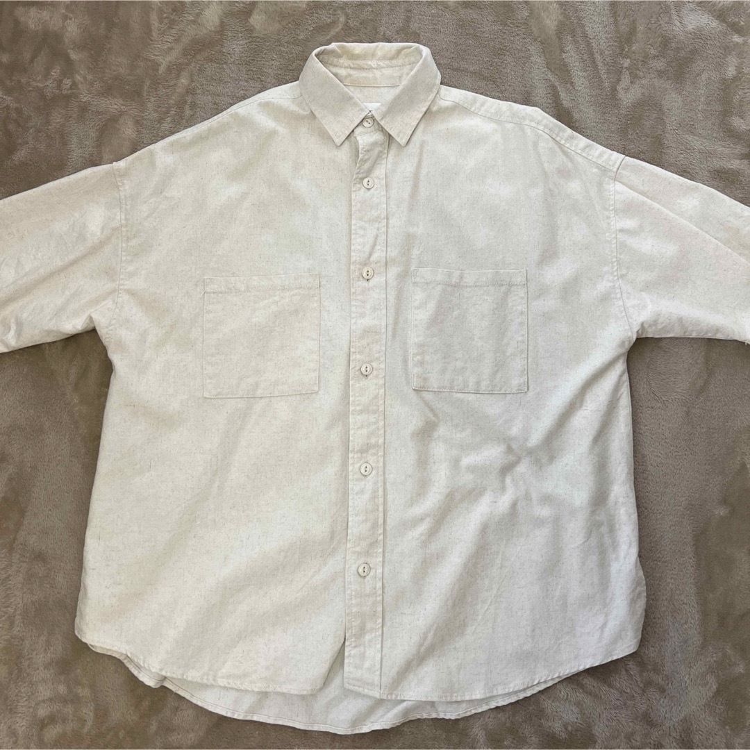 セットアップ ホワイト ベージュ 夏服 ワイドコーデ Mサイズ メンズのトップス(Tシャツ/カットソー(半袖/袖なし))の商品写真