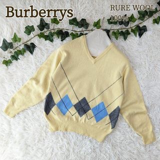 バーバリー(BURBERRY)のBurberrys バーバリー Vネック セーター ウール ノバチェッ(ニット/セーター)