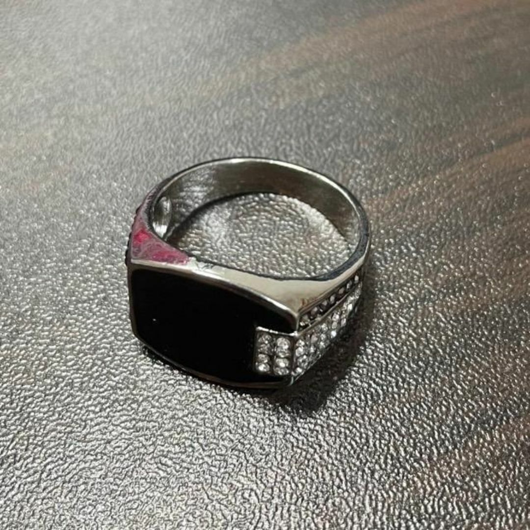 【R002】リング　メンズ　指輪　シルバー　ジルコニア　20号 メンズのアクセサリー(リング(指輪))の商品写真