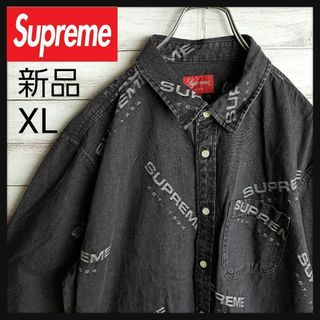 Supreme - 【新品未使用】シュプリーム デニムシャツ ロゴ ジャガード 総柄 XL