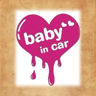 とろけハート BABYINCAR KIDSINCARステッカー(車外アクセサリ)