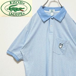 ラコステ(LACOSTE)の希少 アイゾット ラコステ 刺繍 ロゴ オーバーサイズ リンガー ポロシャツ(ポロシャツ)