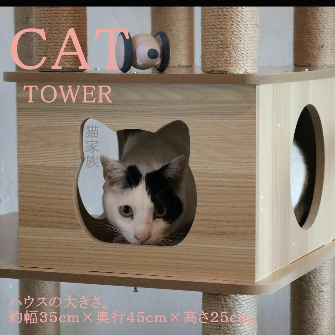 キャットタワー 木製 宇宙船カプセル 大型猫 据え置き型 多頭飼い  おしゃれ その他のペット用品(猫)の商品写真