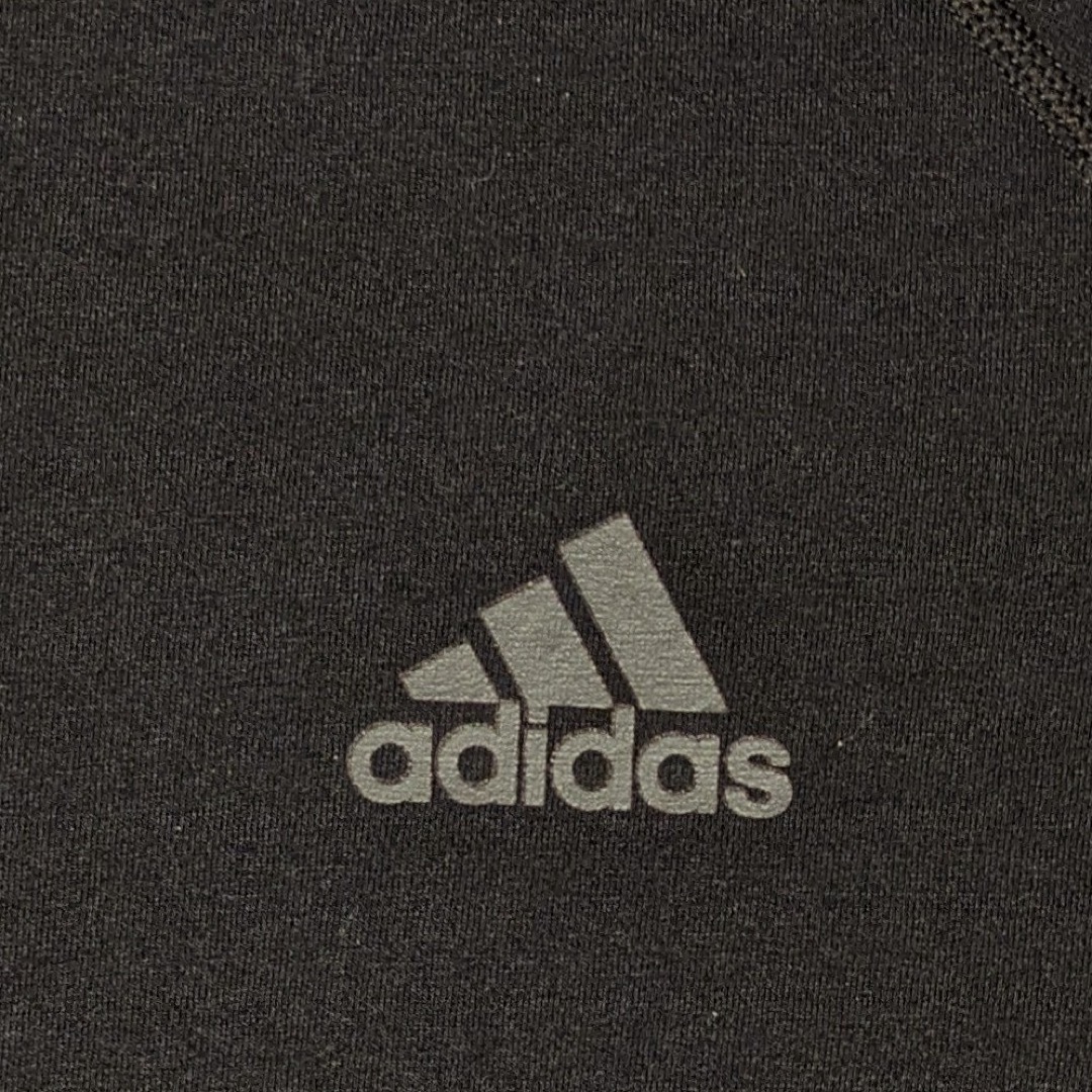 adidas(アディダス)のUS古着 adidas アディダス ロゴ Tシャツ 黒 大きいサイズ 半袖 速乾 メンズのトップス(Tシャツ/カットソー(半袖/袖なし))の商品写真