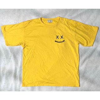 FORSOMEONE  SMILE Tシャツ サイズ50 イエロー(Tシャツ/カットソー(半袖/袖なし))