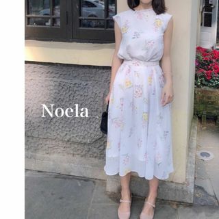 ノエラ(Noela)のノエラNoela ブラウス　スカート　セットアップ　花柄　ロング丈　パープル系(その他)