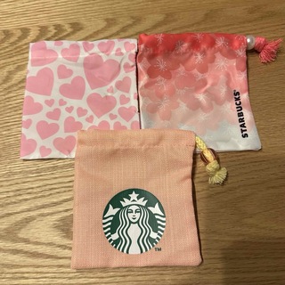 スターバックスコーヒー(Starbucks Coffee)のスタバ 巾着袋3枚セット(小物入れ)
