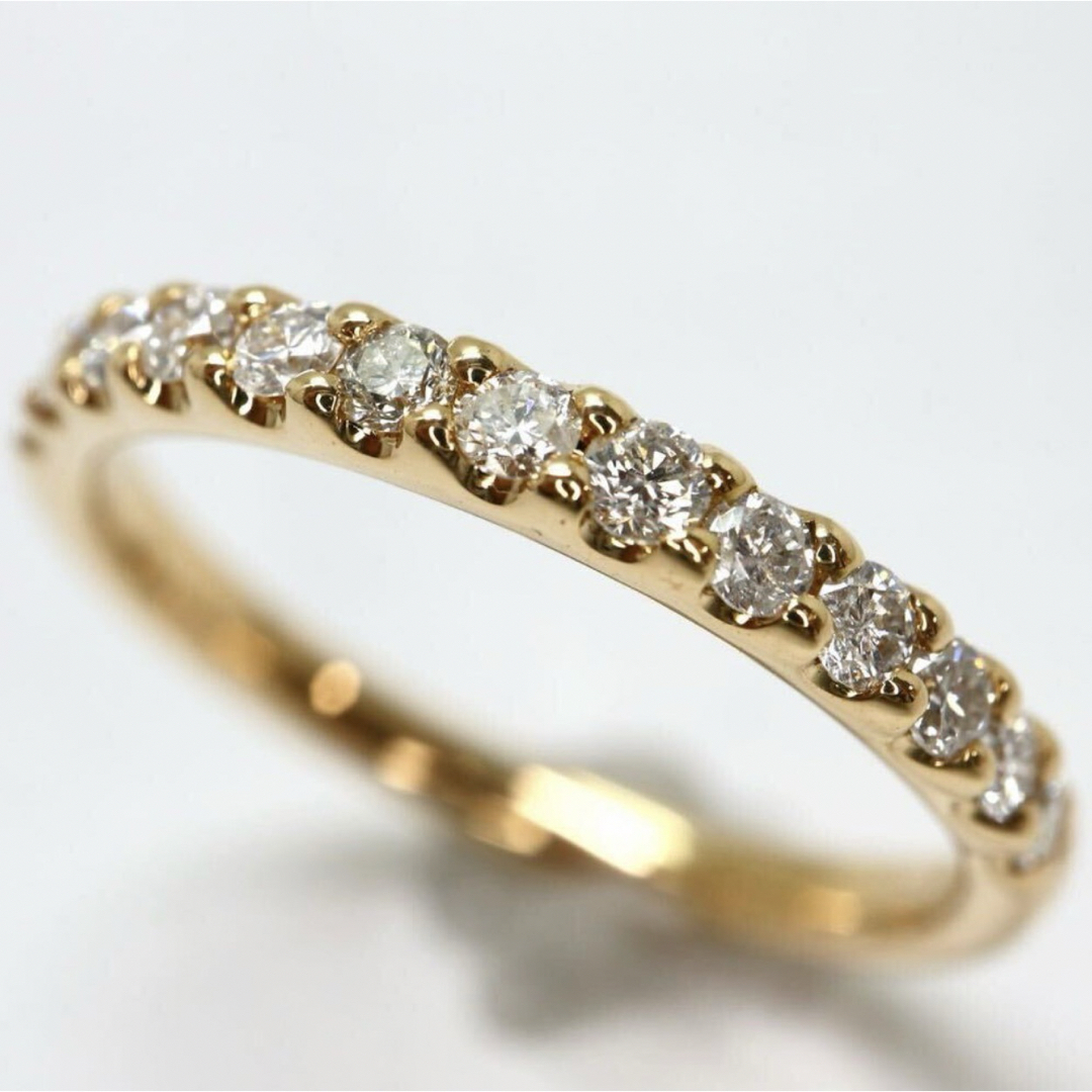 4℃(ヨンドシー)の4℃ ヨンドシー K18 天然ダイヤモンドハーフエタニティリング 指輪 12号 レディースのアクセサリー(リング(指輪))の商品写真
